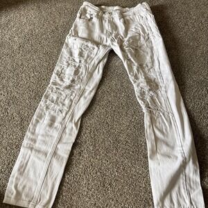KDNK White Distressed Jeans‎ Size 30